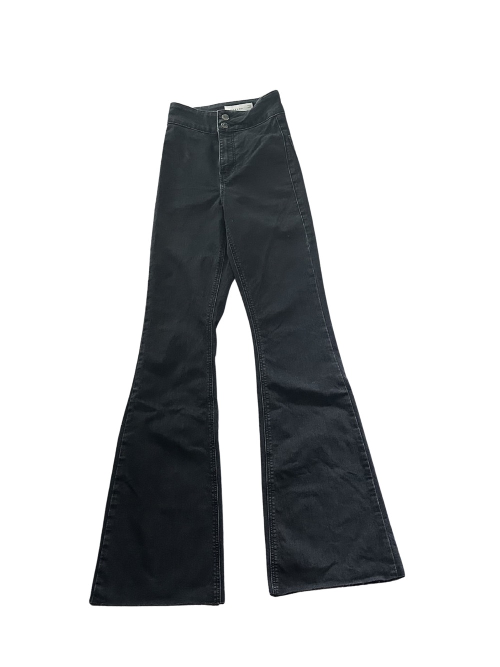 Topshop High Rise Stretch Flare Jeans | Grey | Size 25